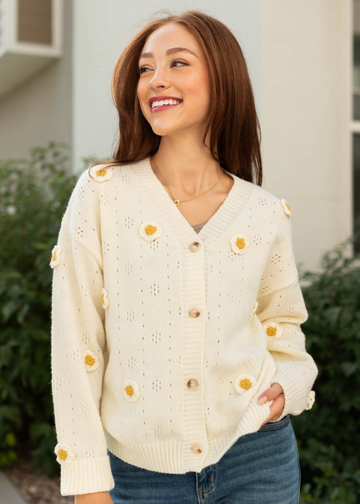 Tacey Ivory Cardigan