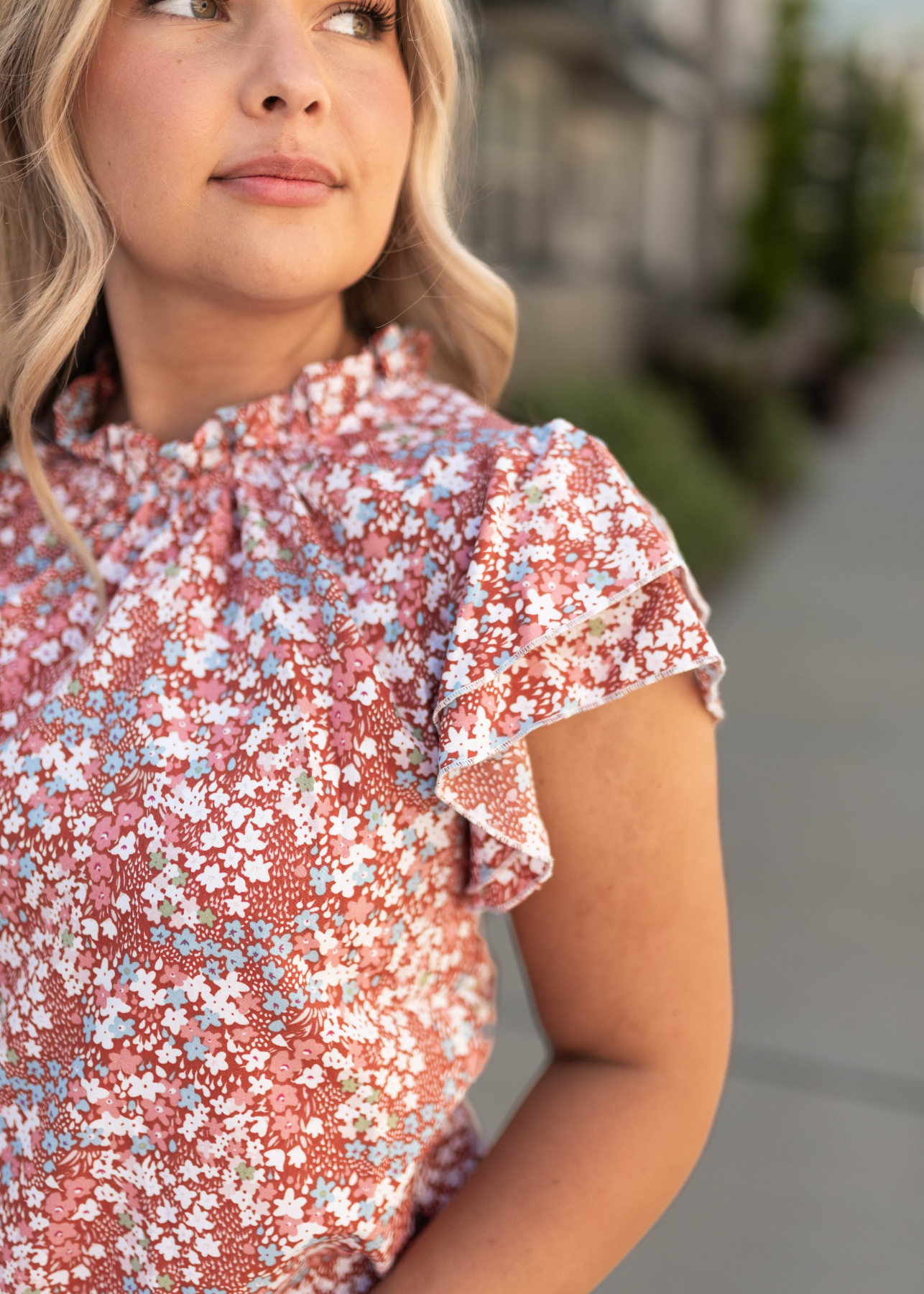 Tara Brick Floral Top