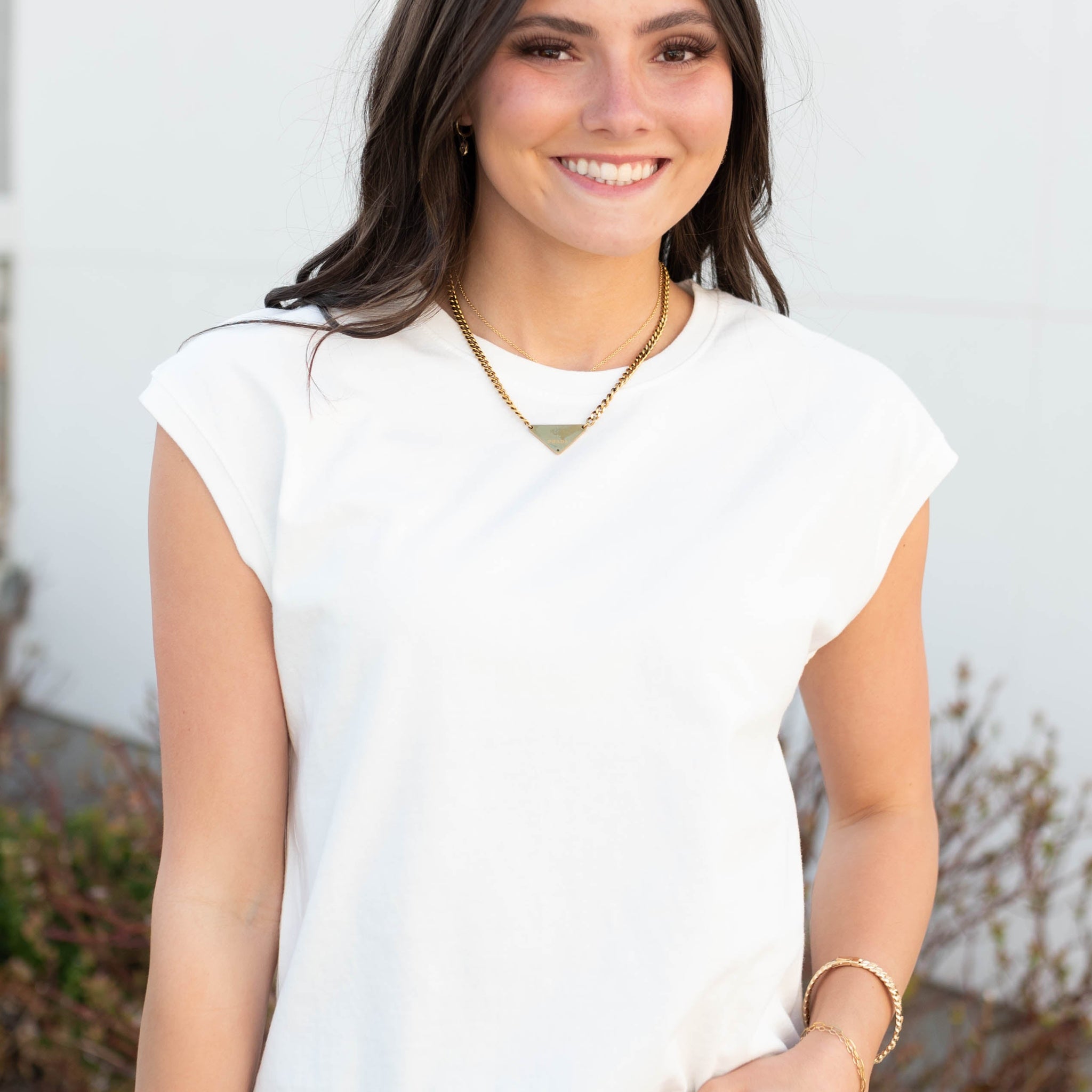 Tara White Short Sleeve Top