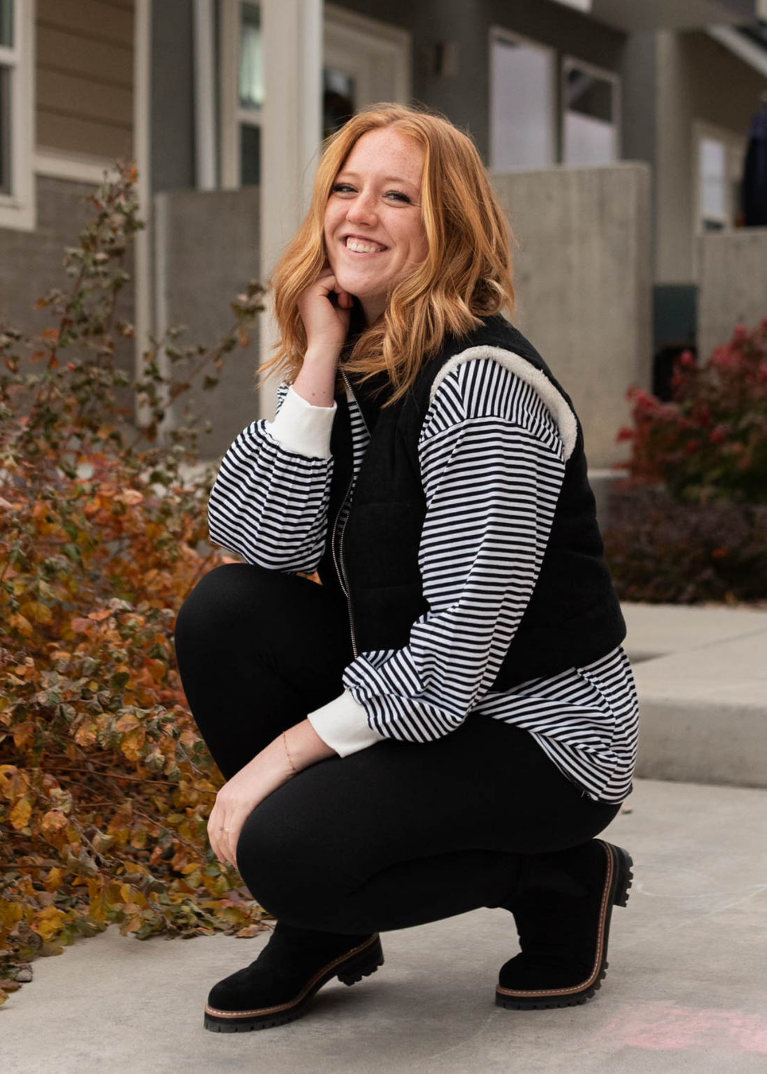 Tayte Black Corduroy Vest