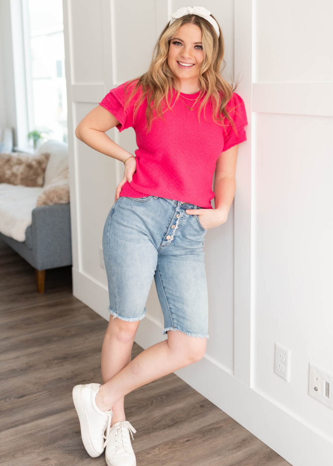 Taytum Fuchsia Sweater Top
