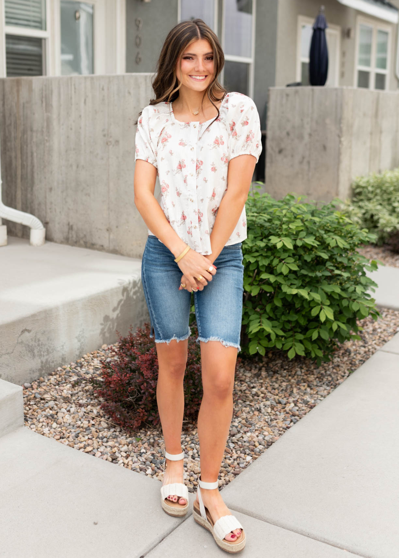 Teresa Denim Bermuda Shorts