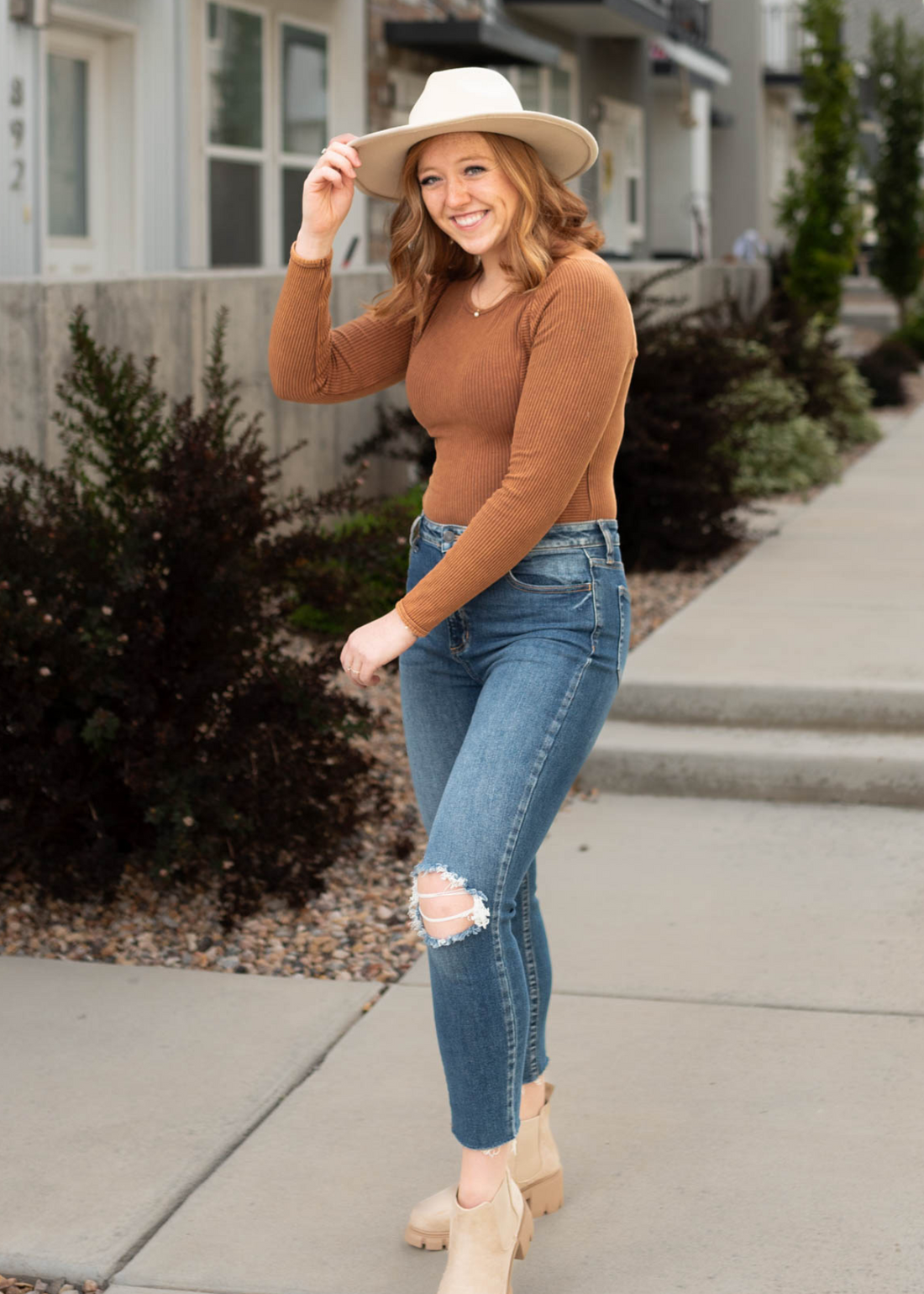 Tessa Brown Bodysuit