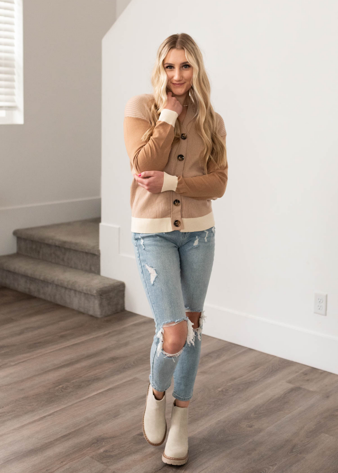 Tessa Taupe Cardigan