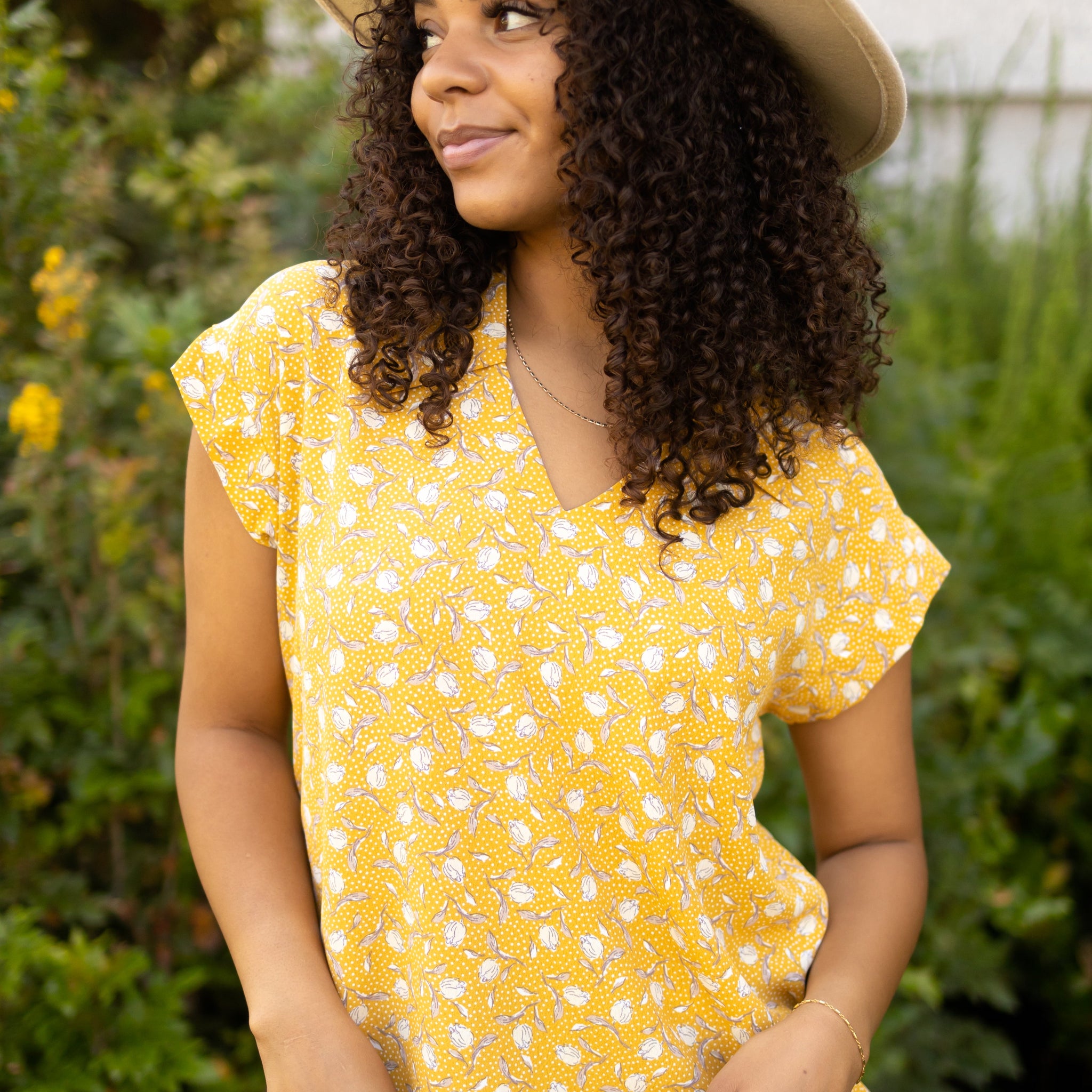 Tessie Marigold Floral Top