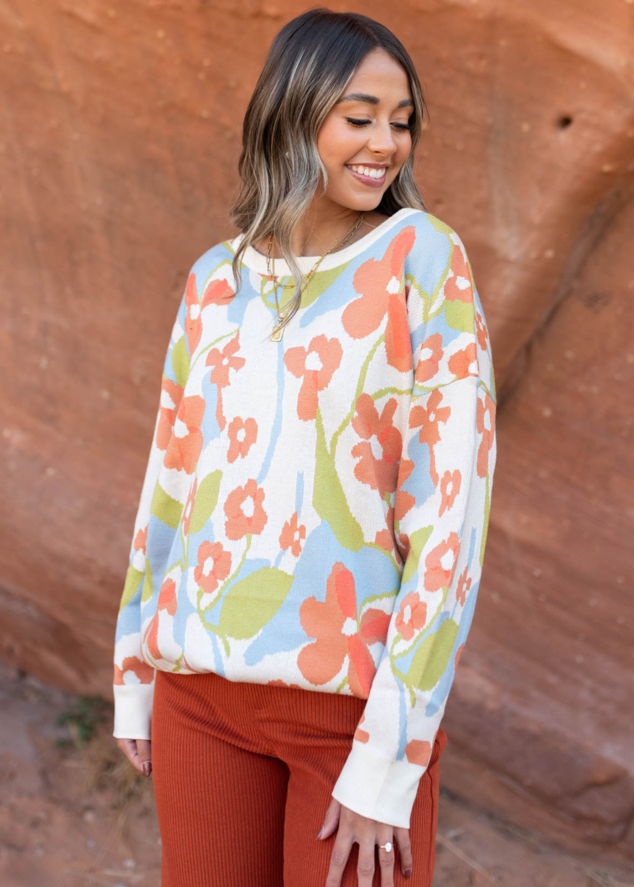 Thalia Multi Floral Sweater