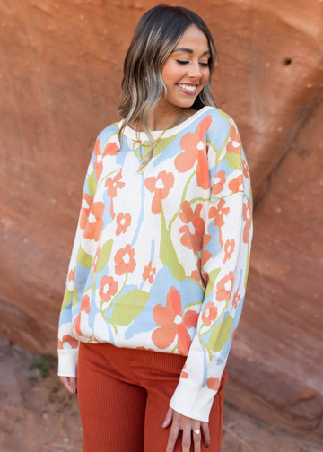 Thalia Multi Floral Sweater