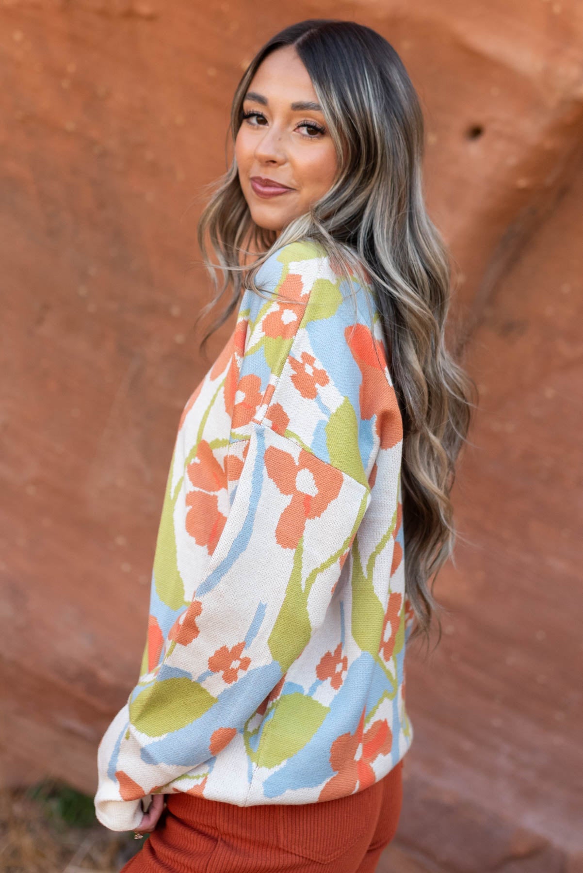 Thalia Multi Floral Sweater