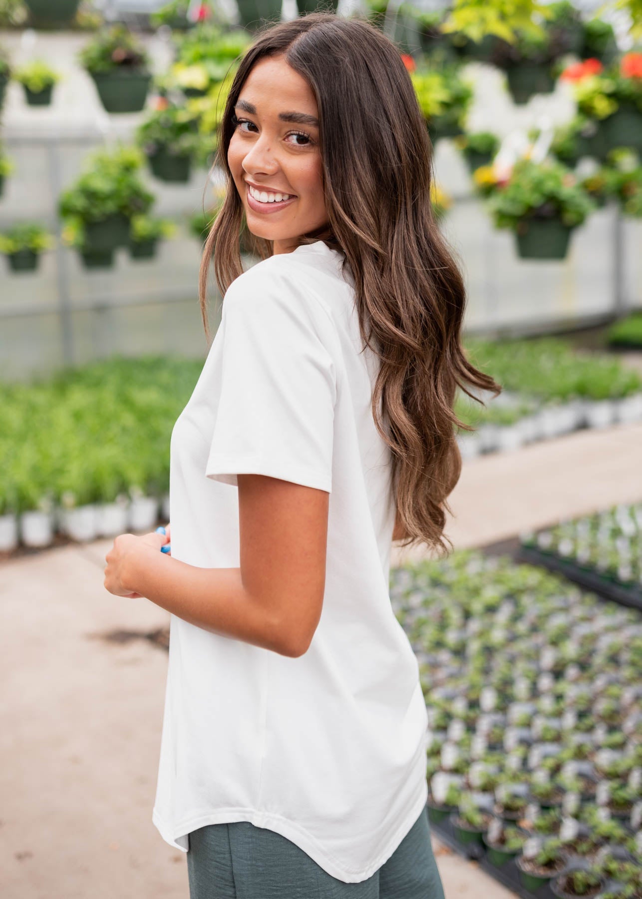 The Classic White V-Neck Top