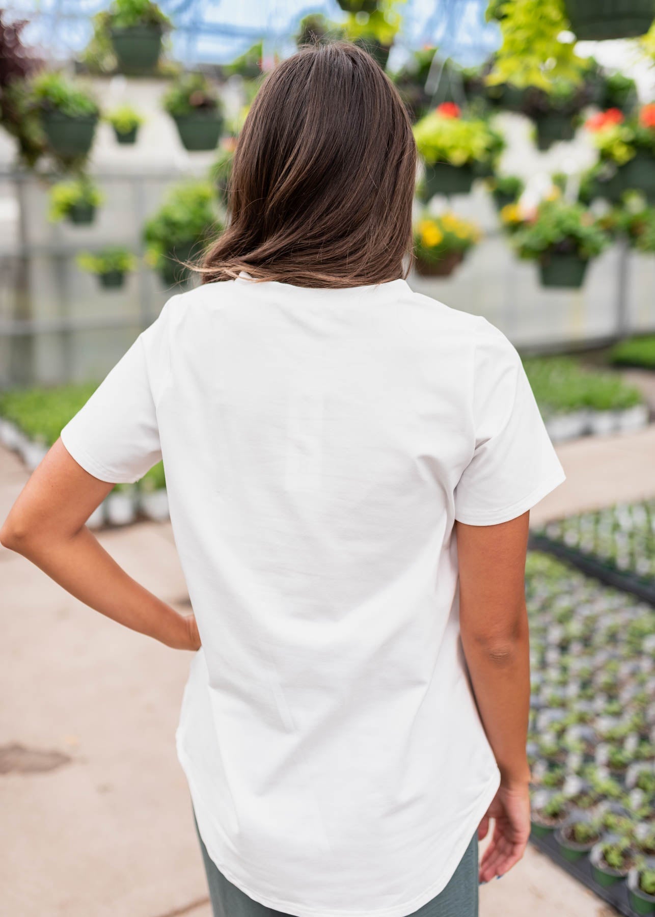 The Classic White V-Neck Top