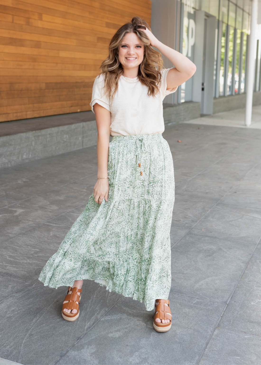Tiana Green Leaf Skirt