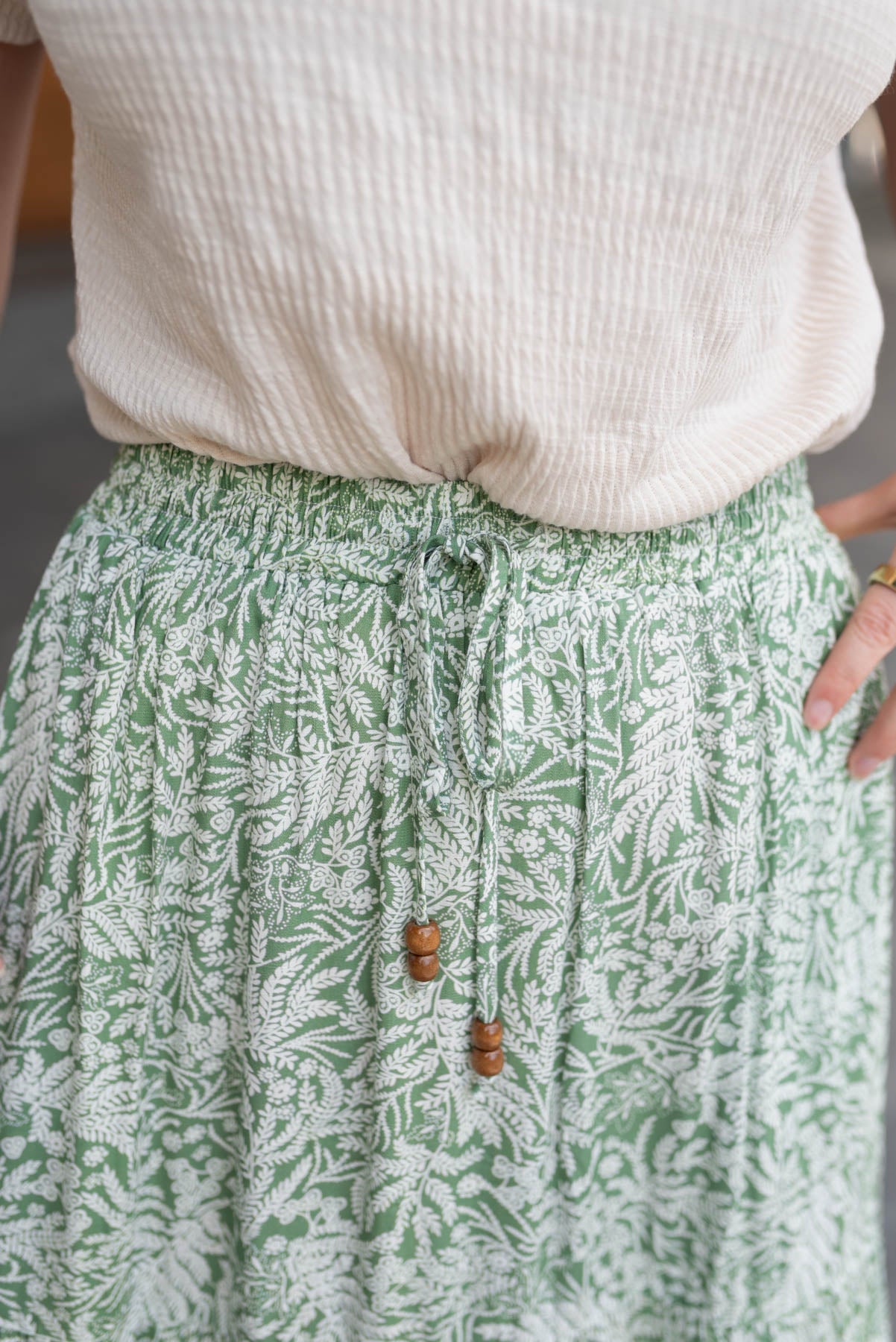 Tiana Green Leaf Skirt
