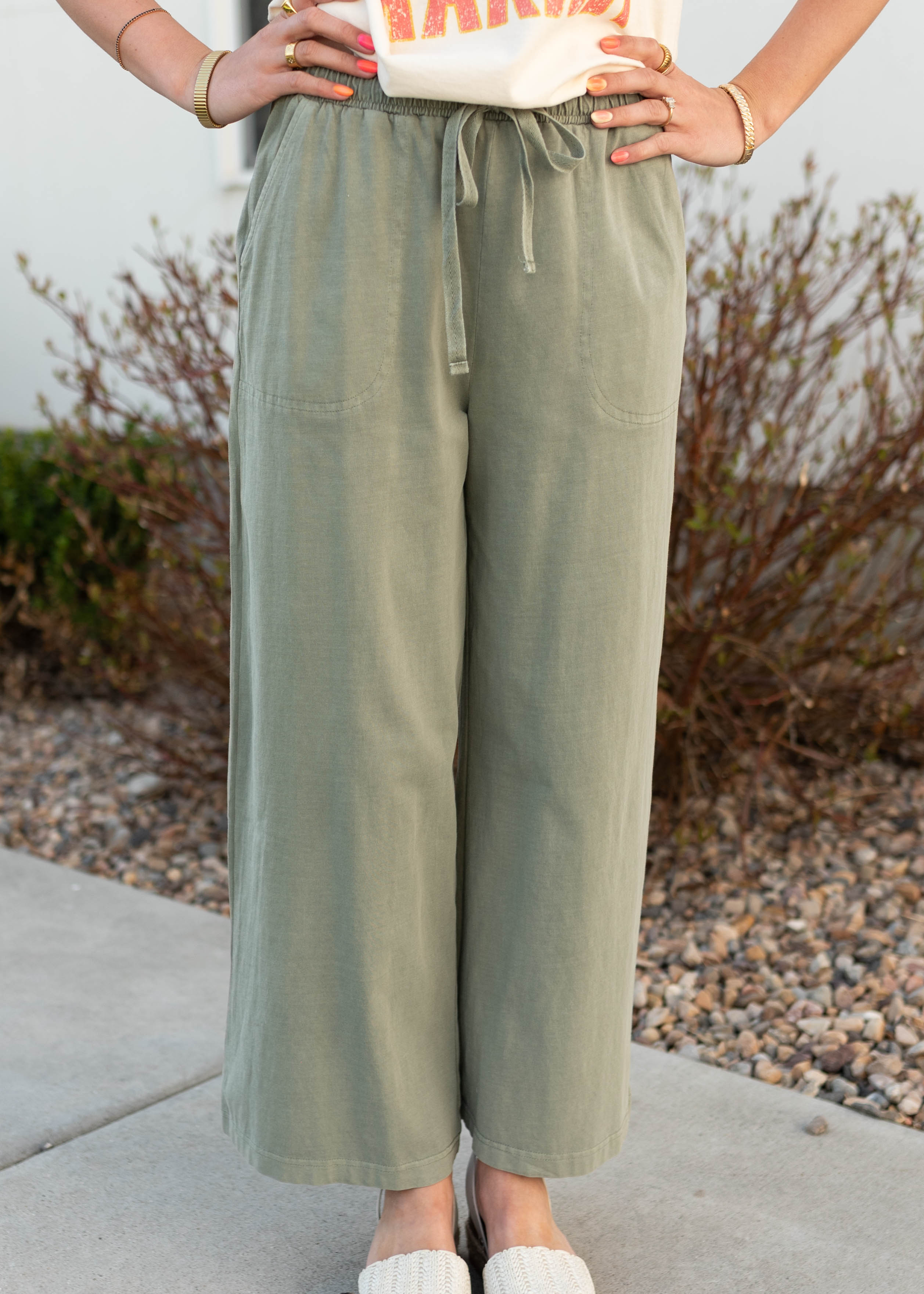 Tonya Sage Wide Leg Pant