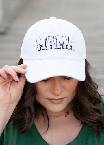 Tori White Sherpa Mama Hat