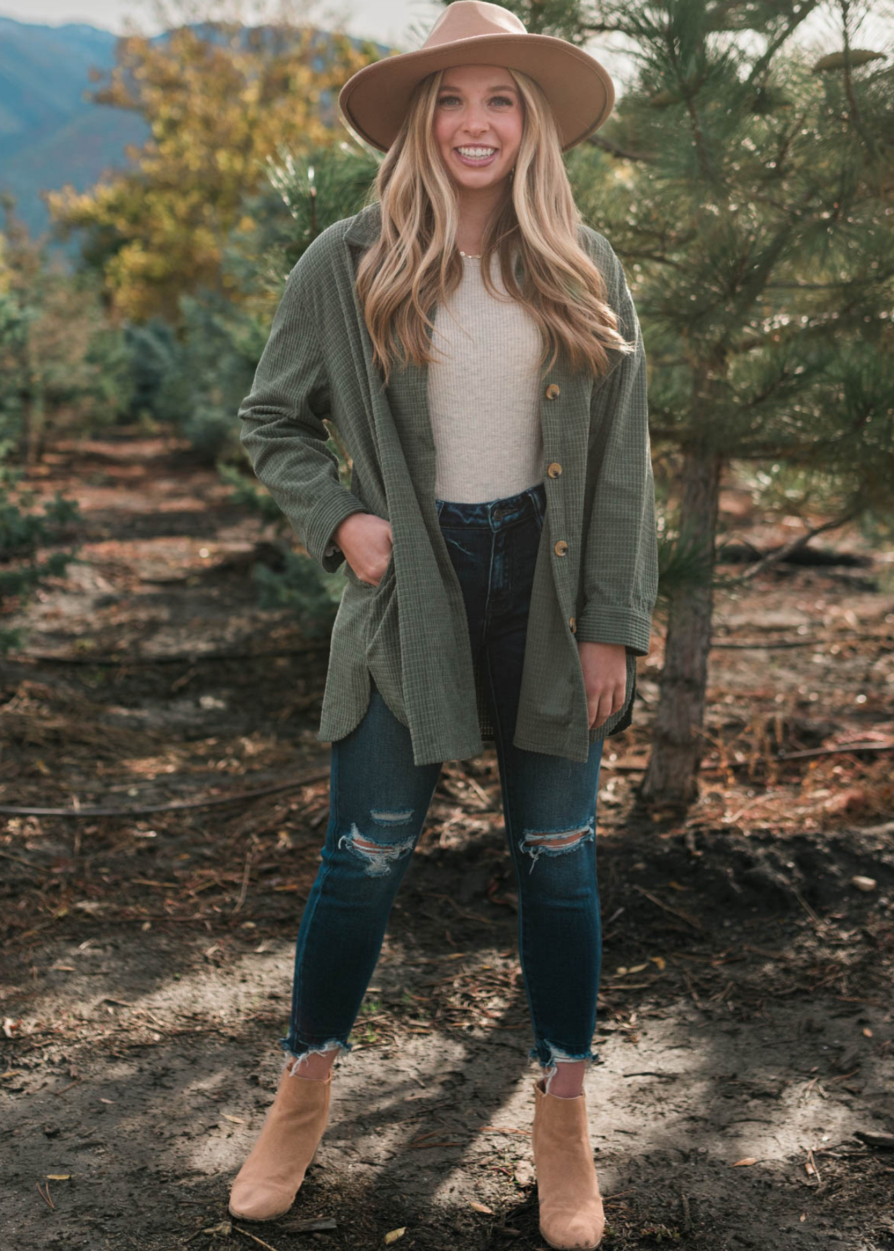 Trina Olive Shacket