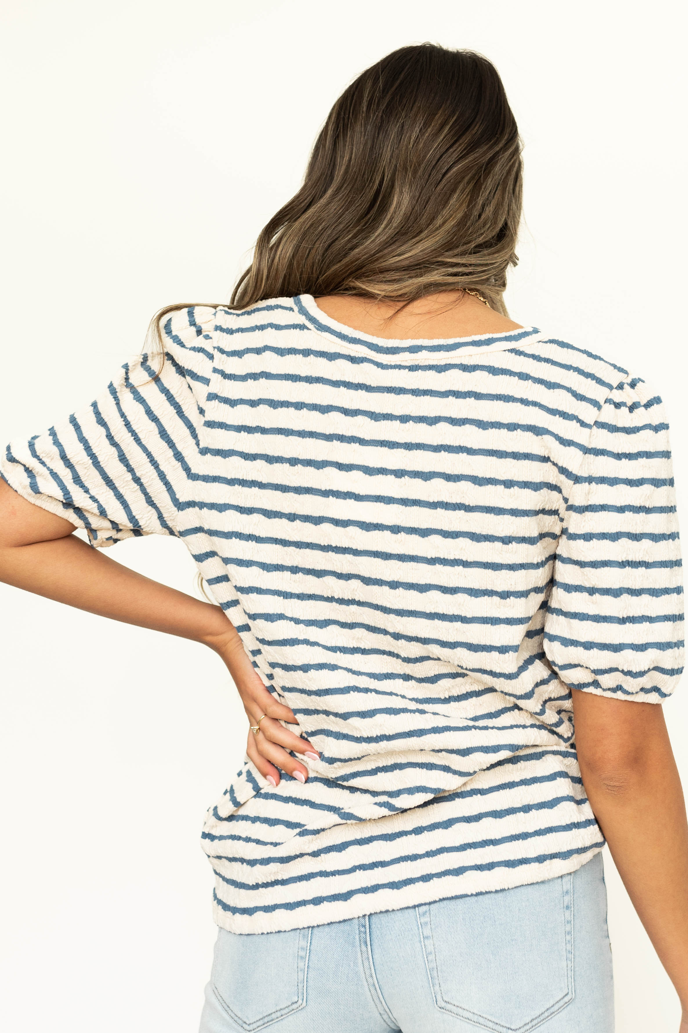 Vionnet Blue Striped Top