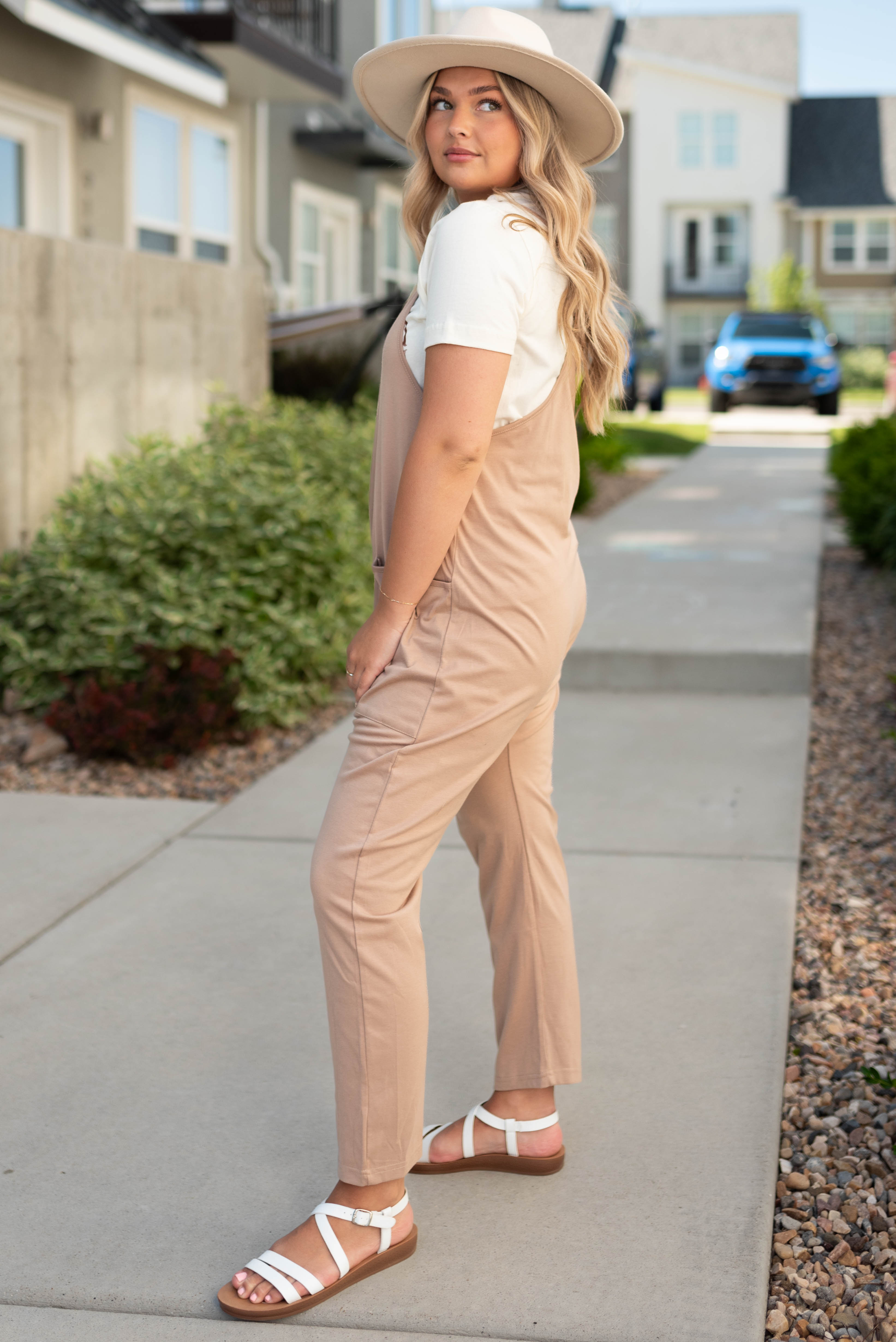 Virginia Taupe Jumpsuit