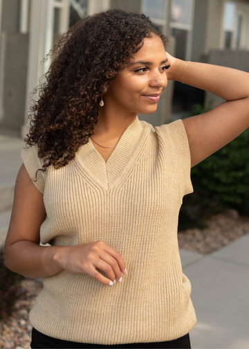 Viva Camel Sweater Vest