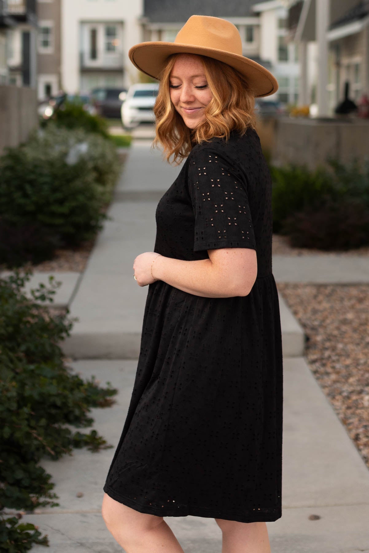Vivian Black Eyelet Dress