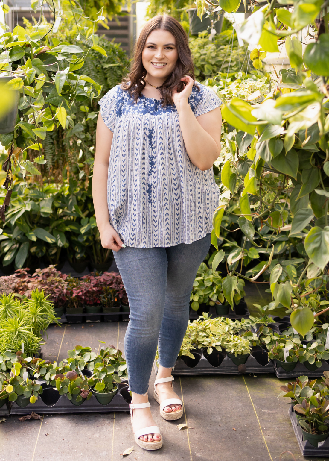 Viviana Navy Top
