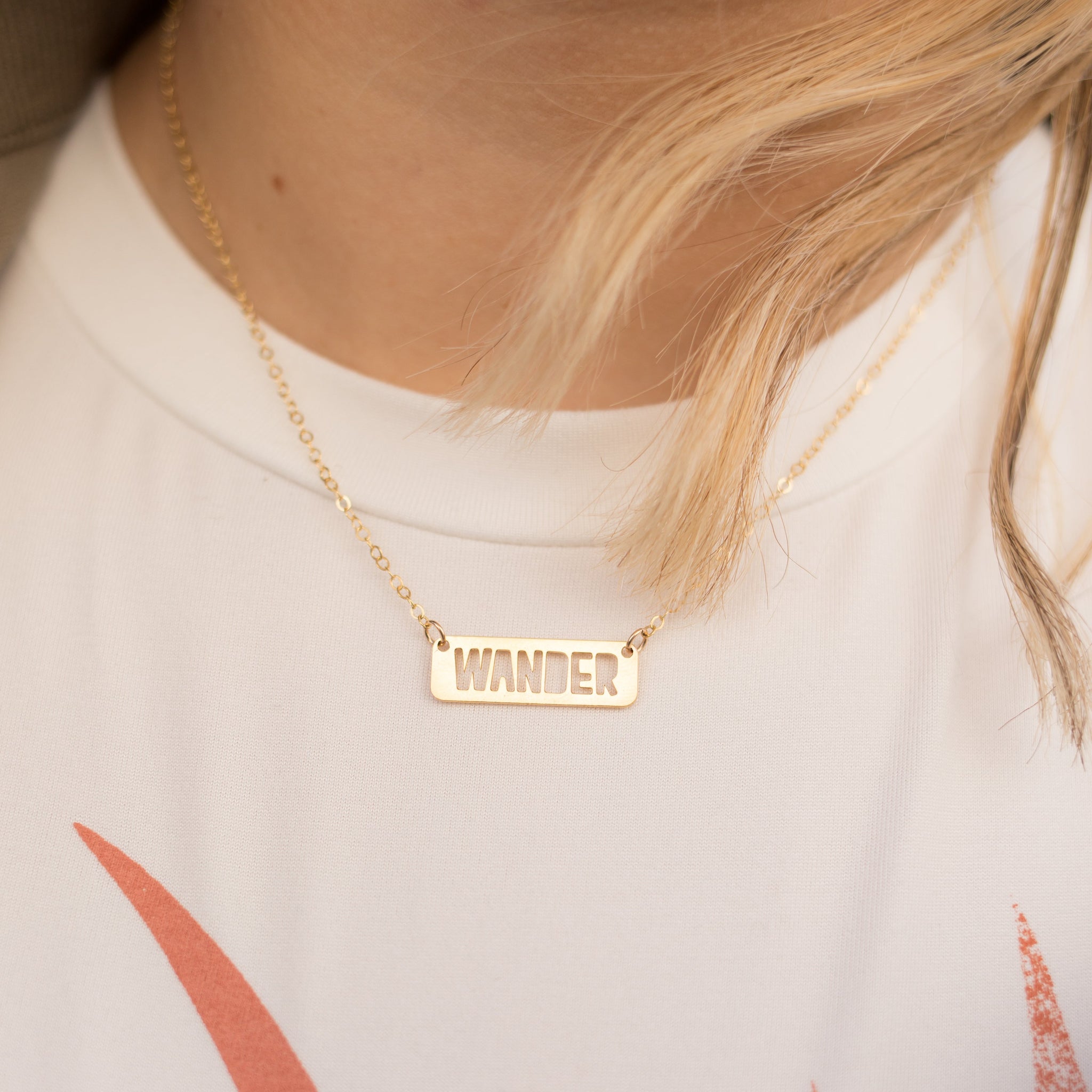 Wander Gold Bar Necklace