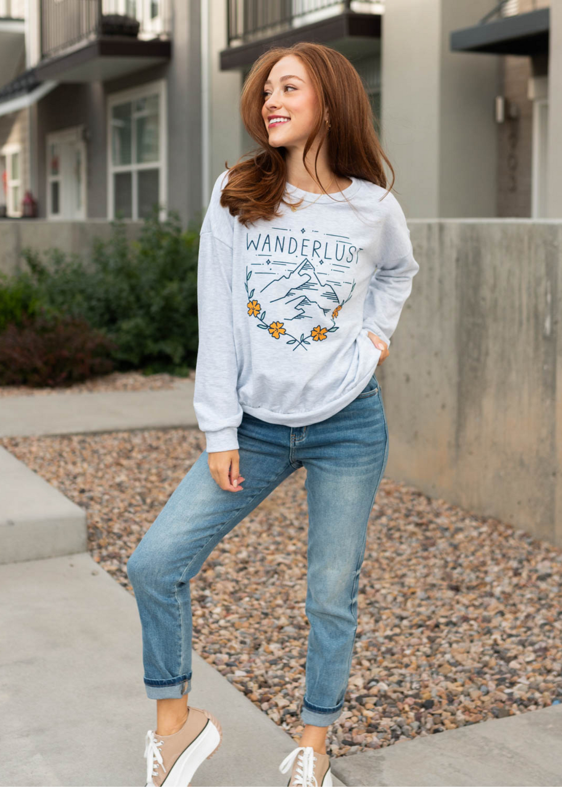 Wanderlust Grey Pullover