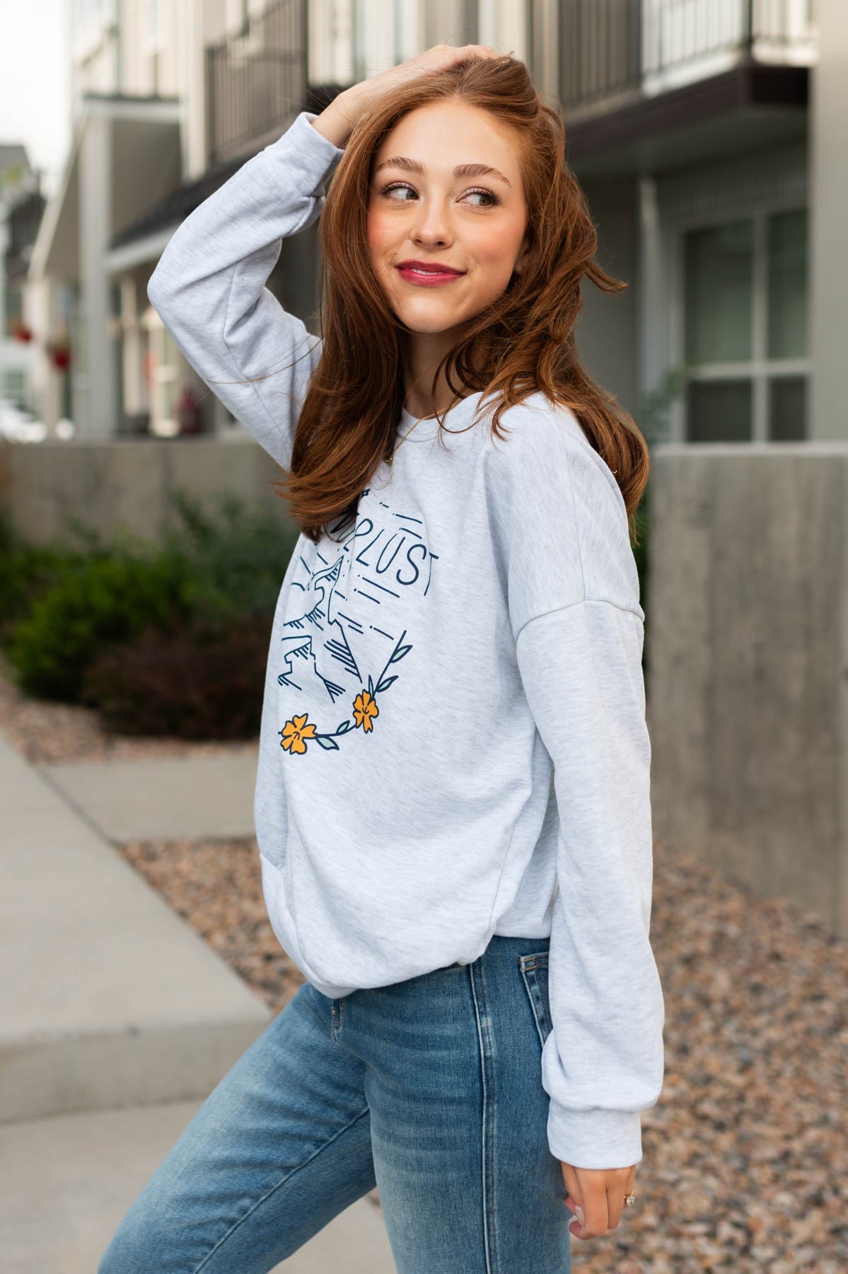 Wanderlust Grey Pullover