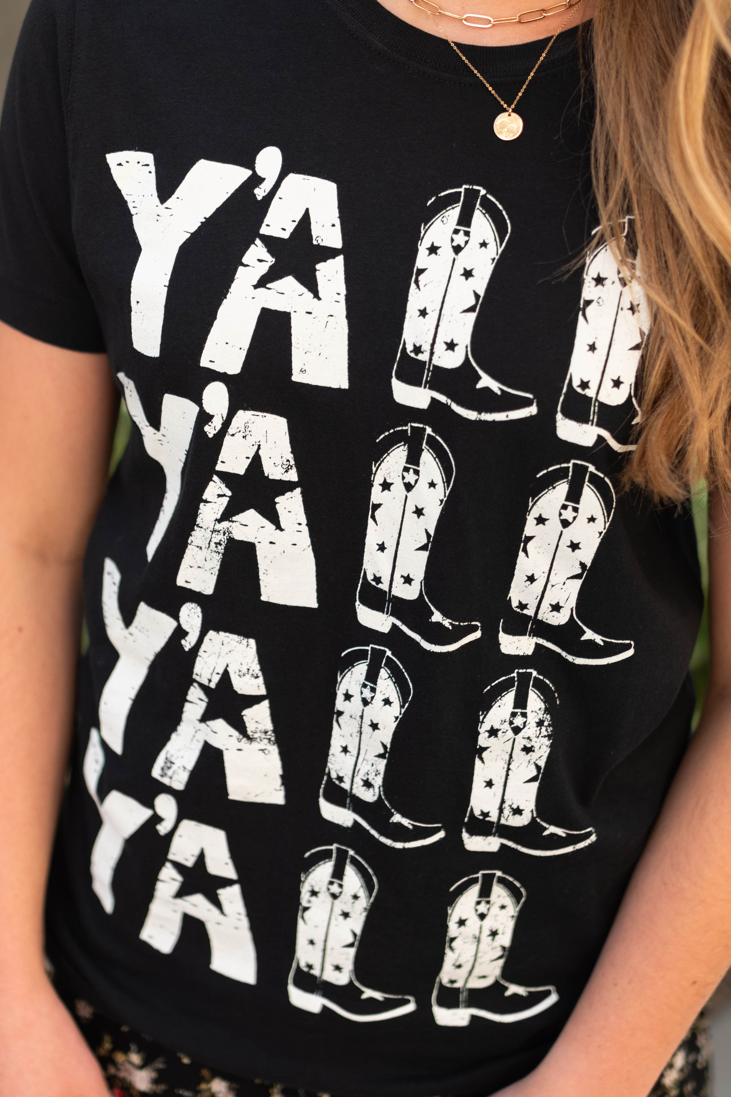 Y'all Black Tee