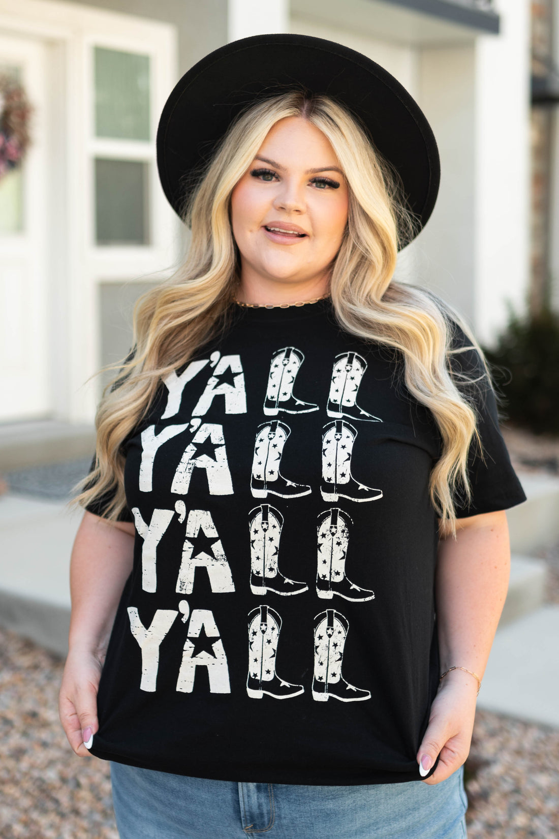 Y'all Black Tee