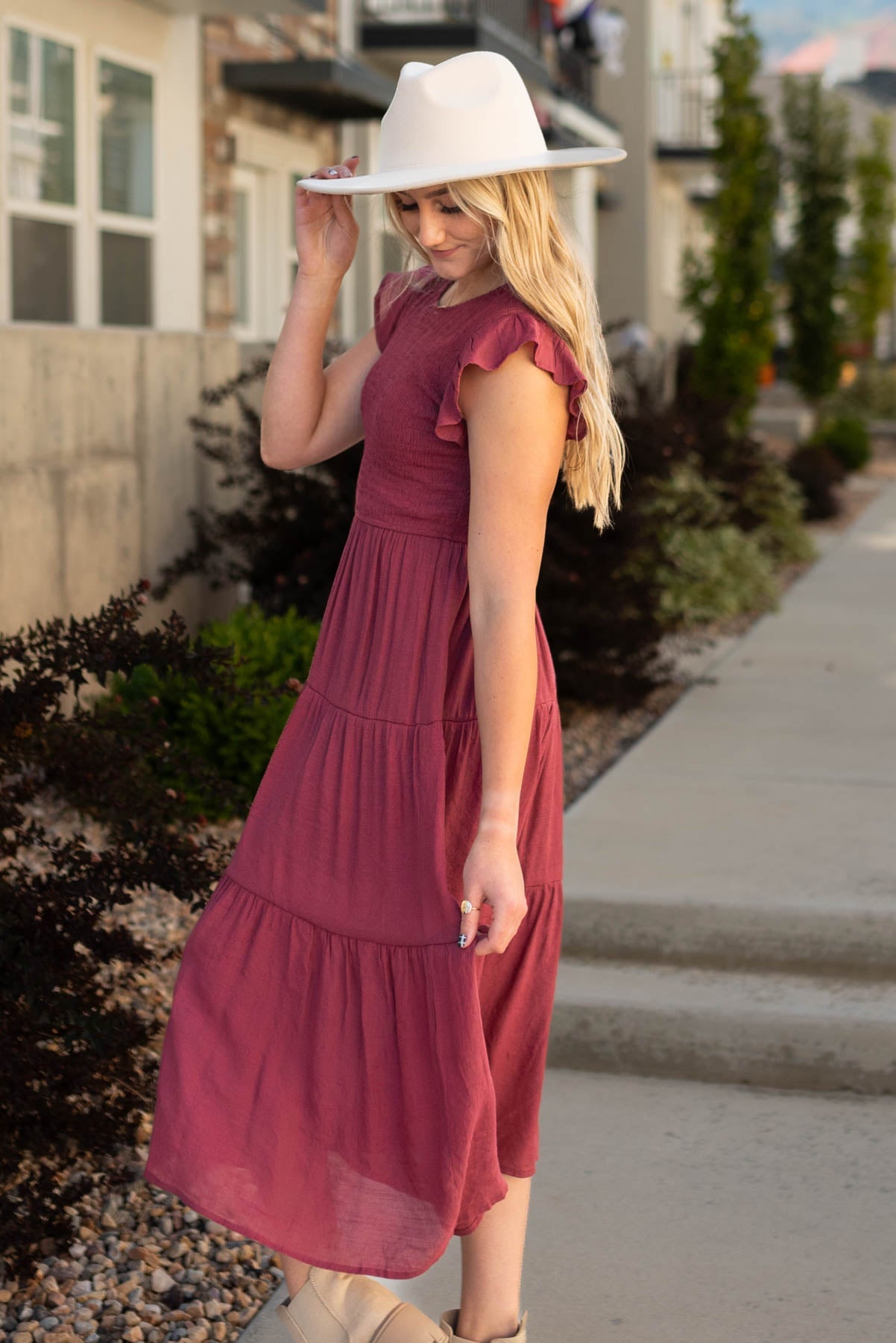 Yours Truly Raspberry Dress