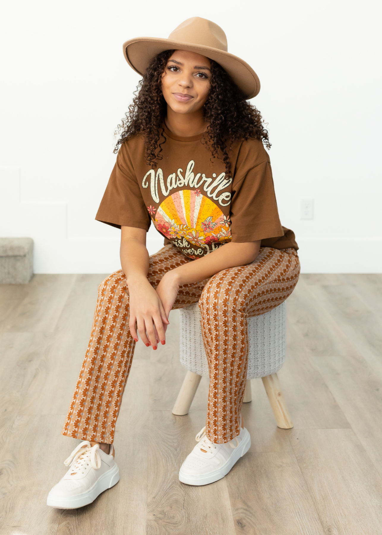 Yvonne Brown Floral Pants