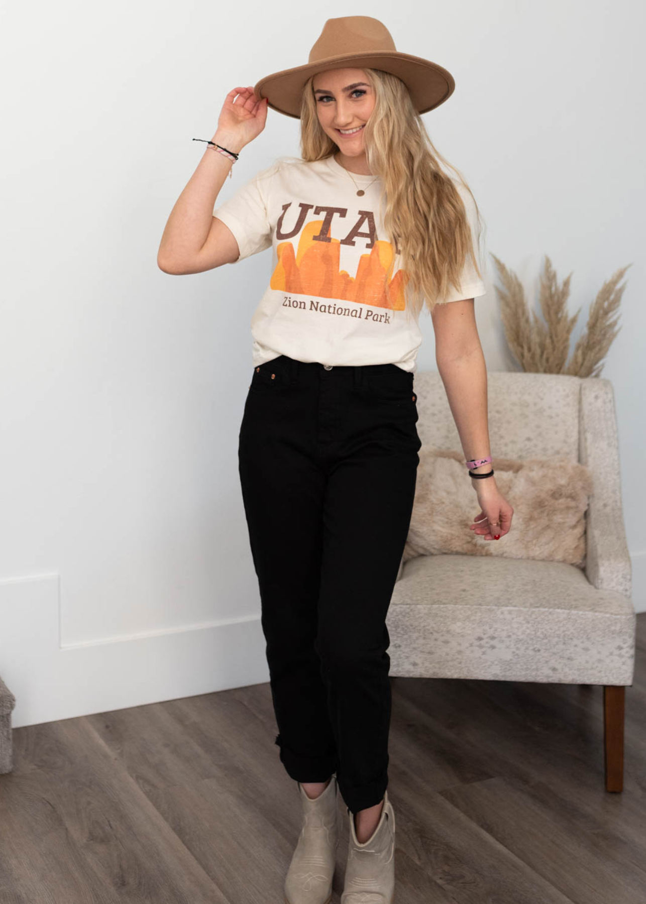 Zion Utah Ivory Tee