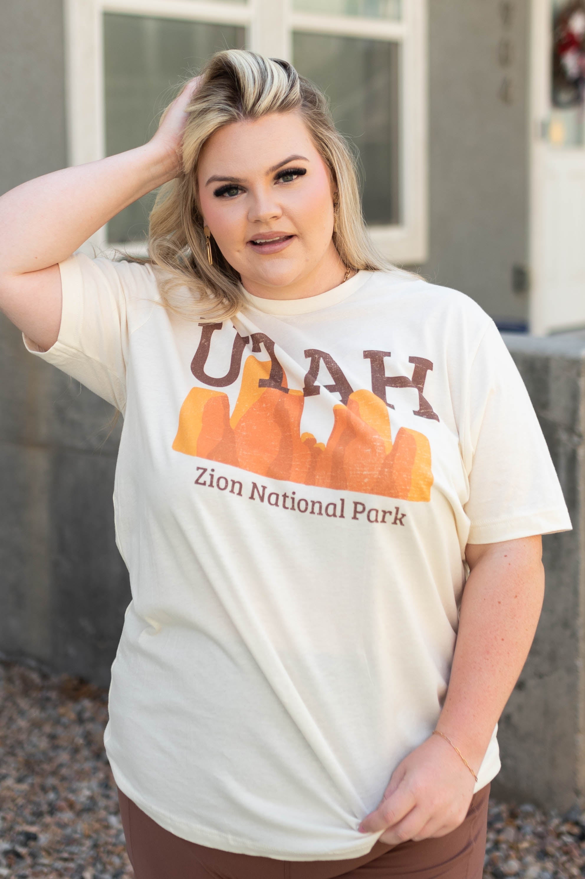 Zion Utah Ivory Tee