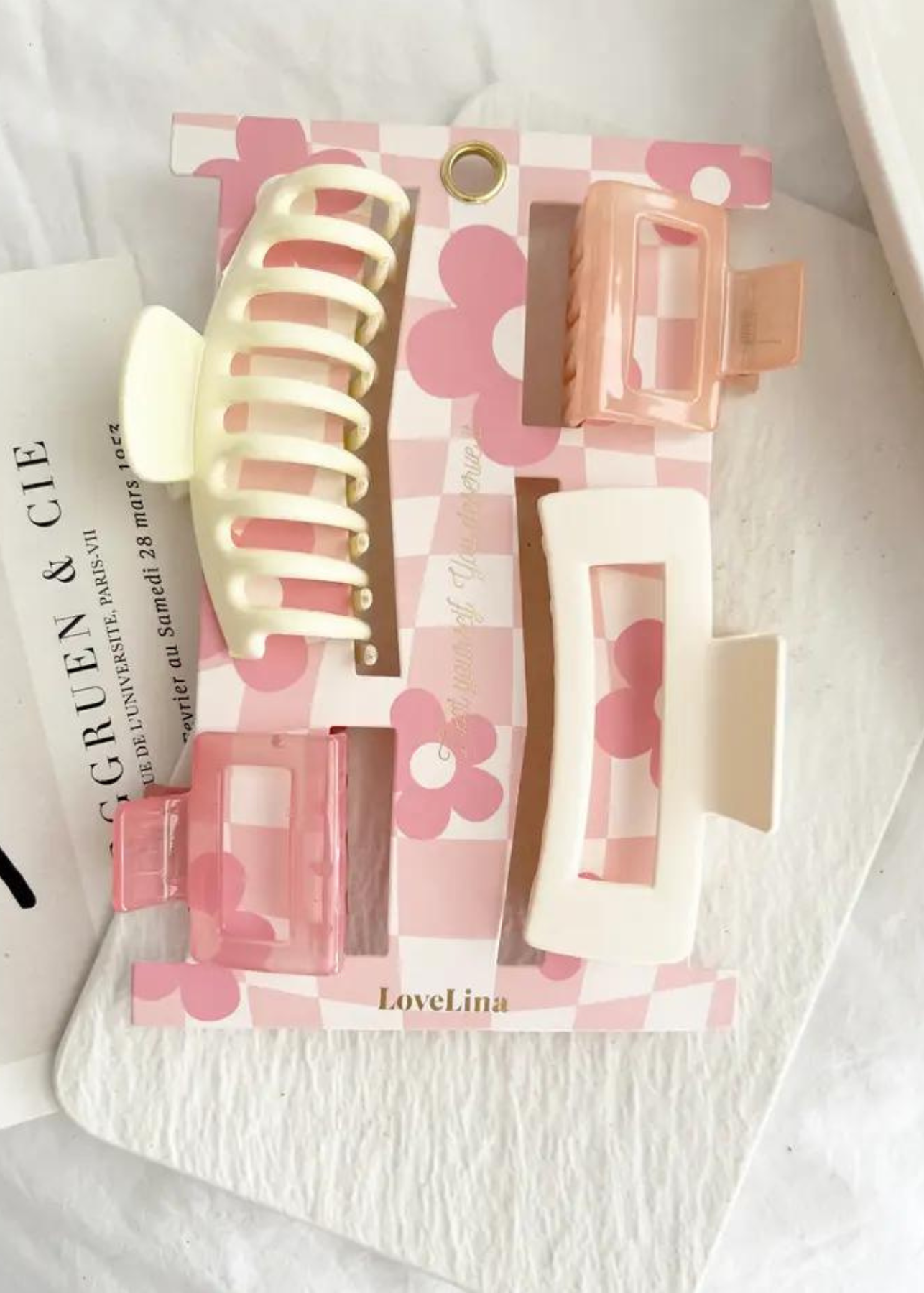 Sasha Pink Hair Claw Set