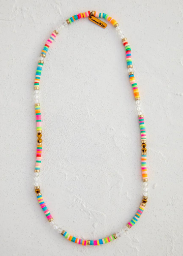 Vinyl Disc Beaded Choker