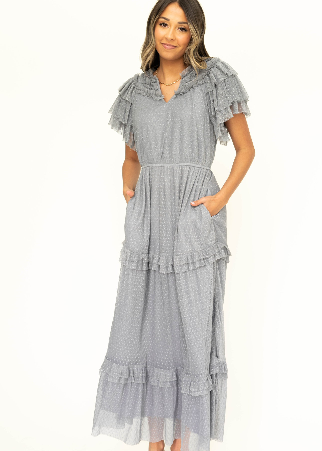 Kinley Blue Grey Dress