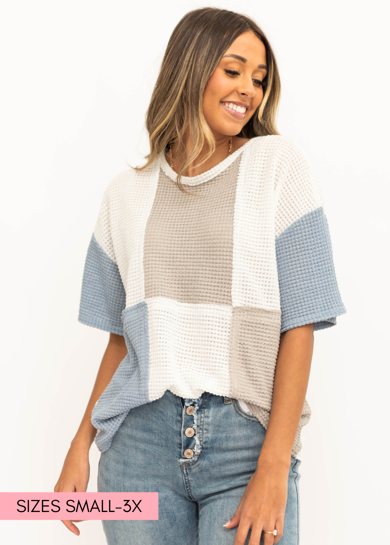 Nyla Blue Knit Top