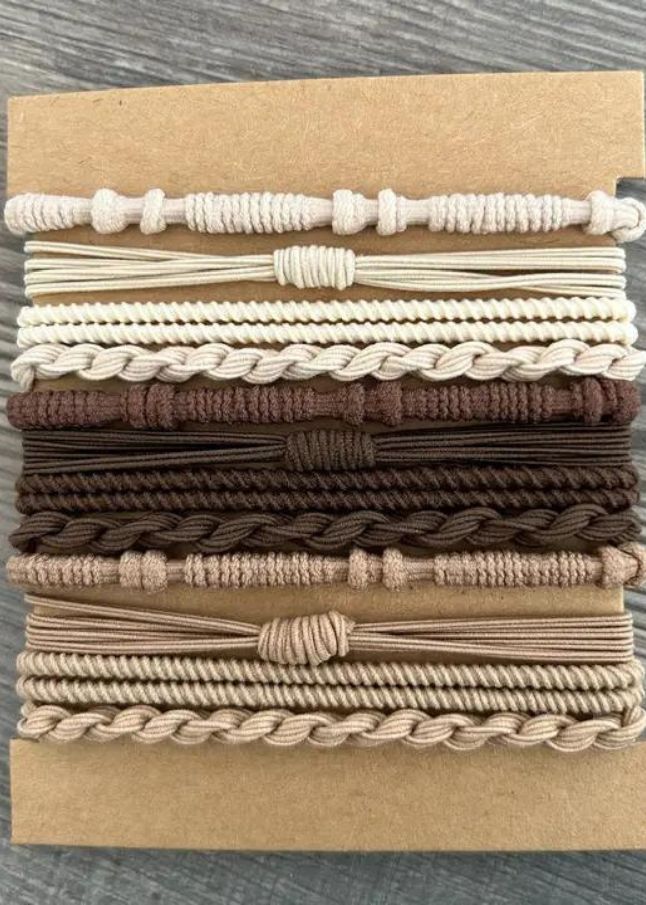 Boho Brown Bracelet Hair Ties