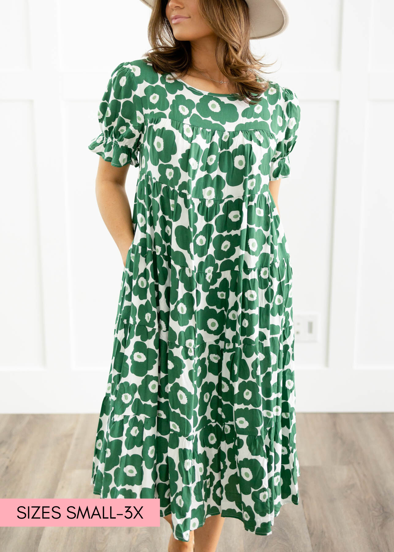 Piper Green Floral Dress