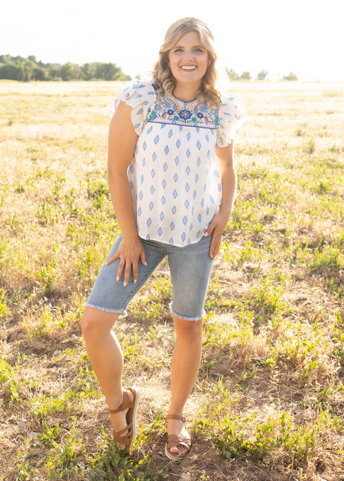 Brielle Blue Top
