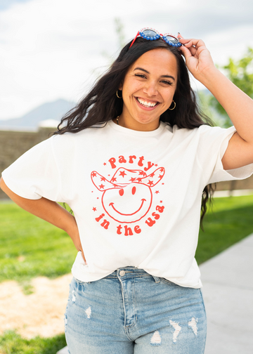 Party In The USA White Tee