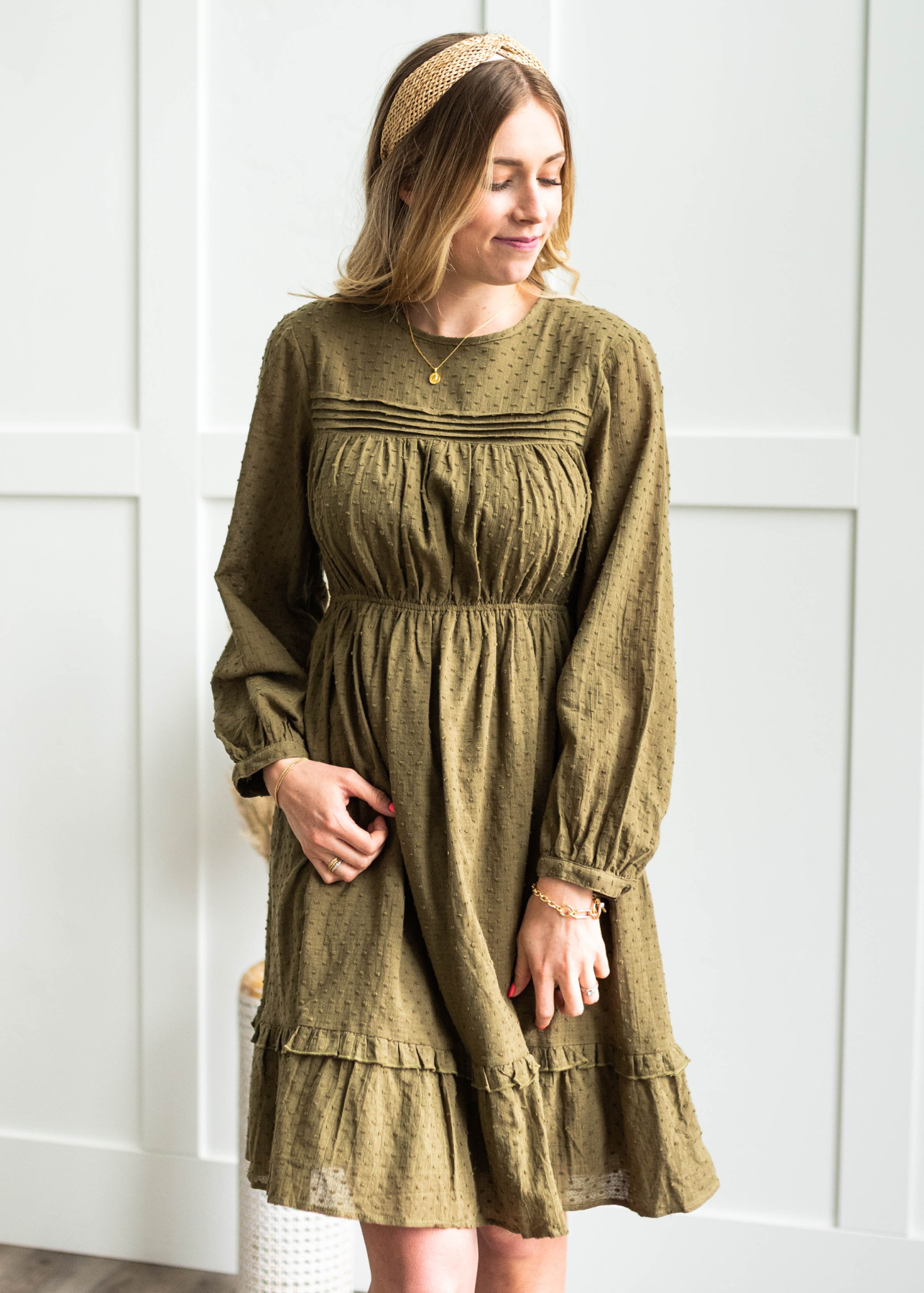 Safiya Olive Dress