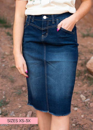Layla Dark Indigo Skirt