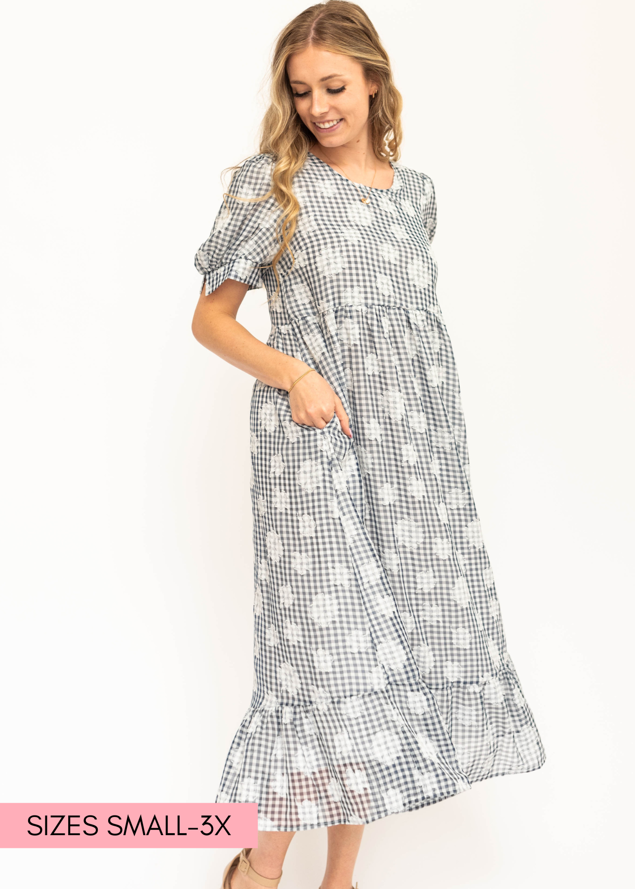 Isabel Navy Dress