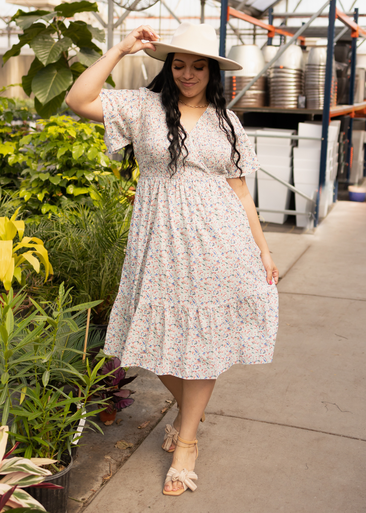 Joelle Mint Floral Dress