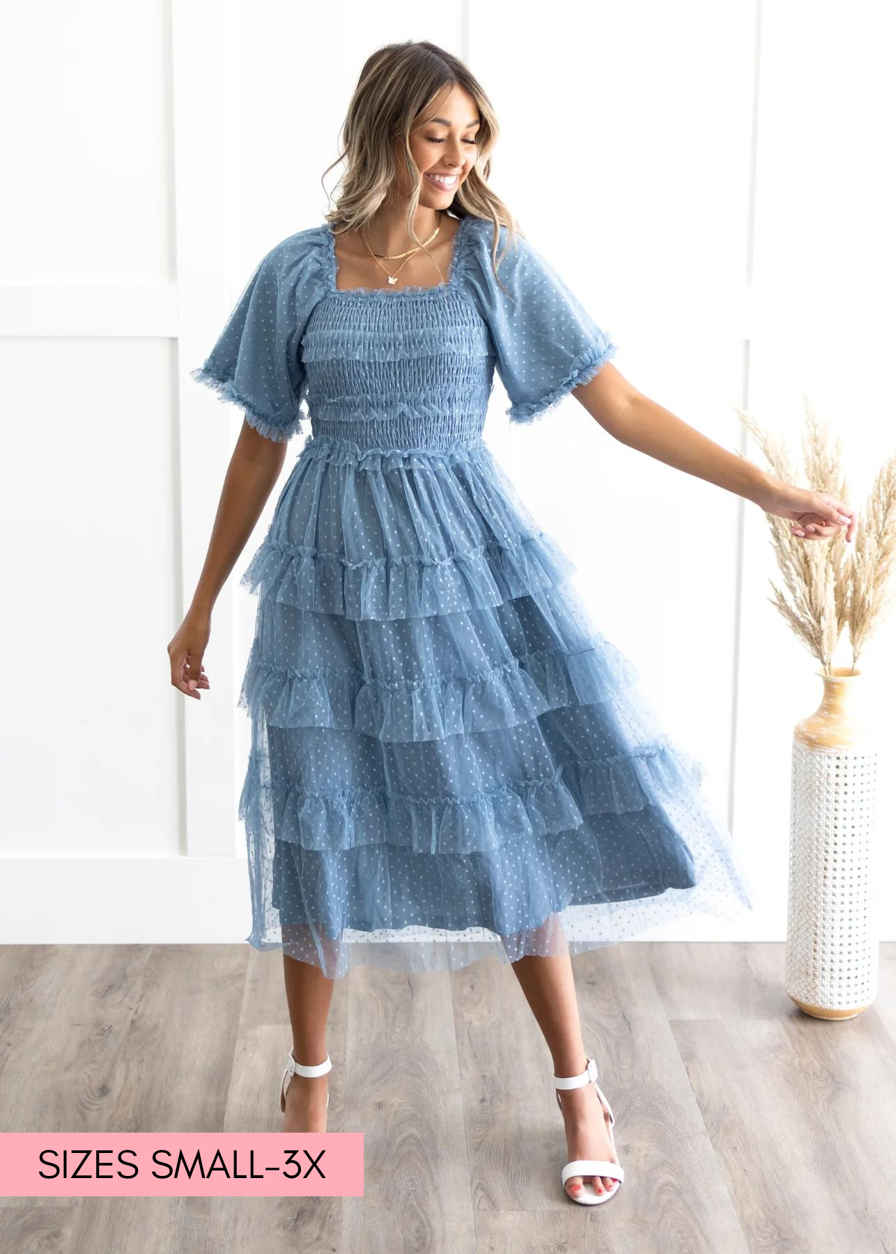 Keziah Dusty Blue Dress